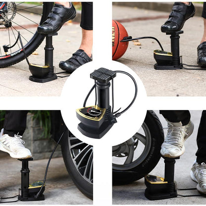 Bicycle Air Pump with Pressure Gauge