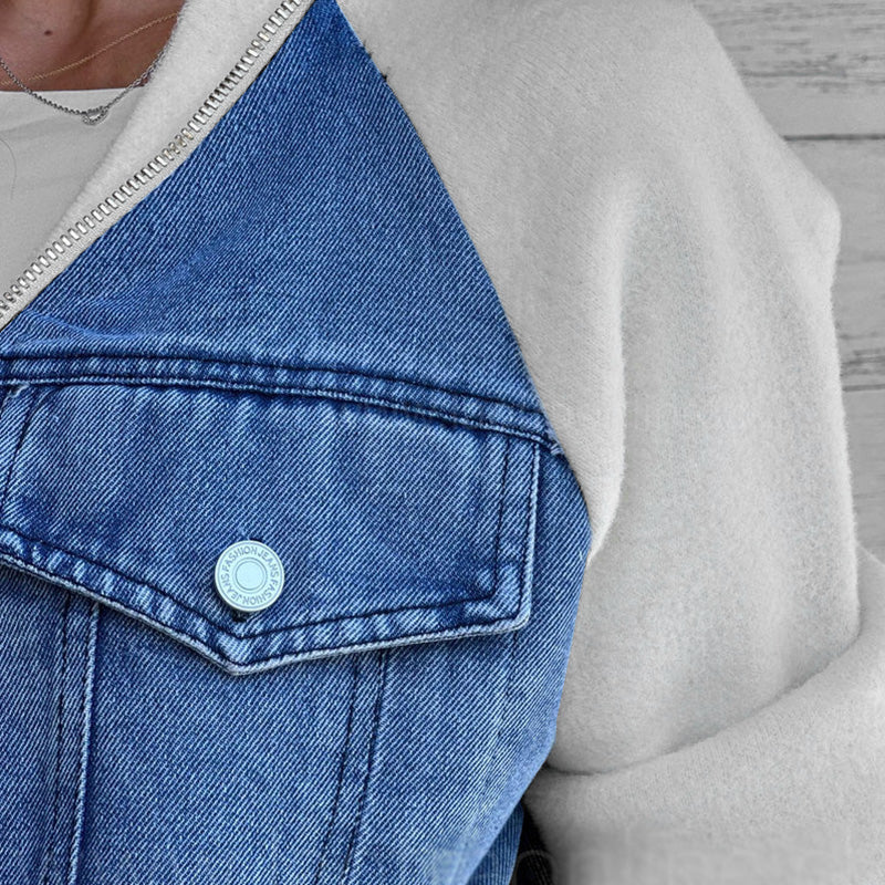 Women's Creative Denim Splicing Jacket