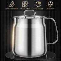 Multi-Function Large Capacity Stainless Steel Oil Filter Container