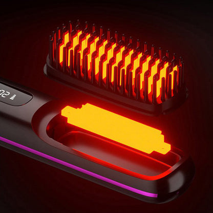 🔥New upgrade Hot Sale ⏳Cordless Ceramic Heated Hair Straightening Comb