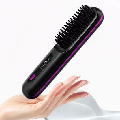 🔥New upgrade Hot Sale ⏳Cordless Ceramic Heated Hair Straightening Comb