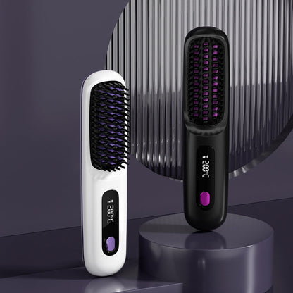 🔥New upgrade Hot Sale ⏳Cordless Ceramic Heated Hair Straightening Comb