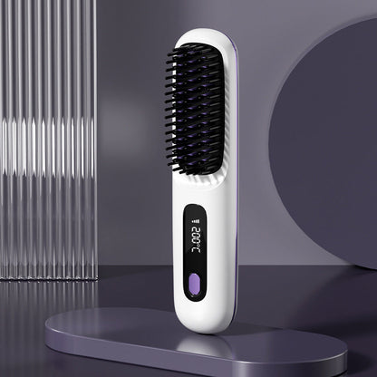 🔥New upgrade Hot Sale ⏳Cordless Ceramic Heated Hair Straightening Comb