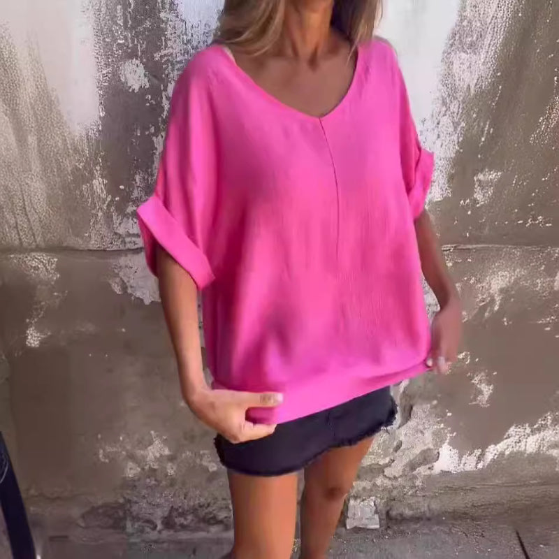 🌺Oversized V-Neck Top for Women