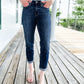 Tummy Control Cuffed Slim Fit Jeans
