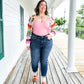 Tummy Control Cuffed Slim Fit Jeans