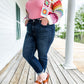 Tummy Control Cuffed Slim Fit Jeans