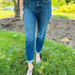 Tummy Control Cuffed Slim Fit Jeans