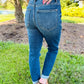 Tummy Control Cuffed Slim Fit Jeans