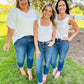 Tummy Control Cuffed Slim Fit Jeans
