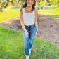 Tummy Control Cuffed Slim Fit Jeans