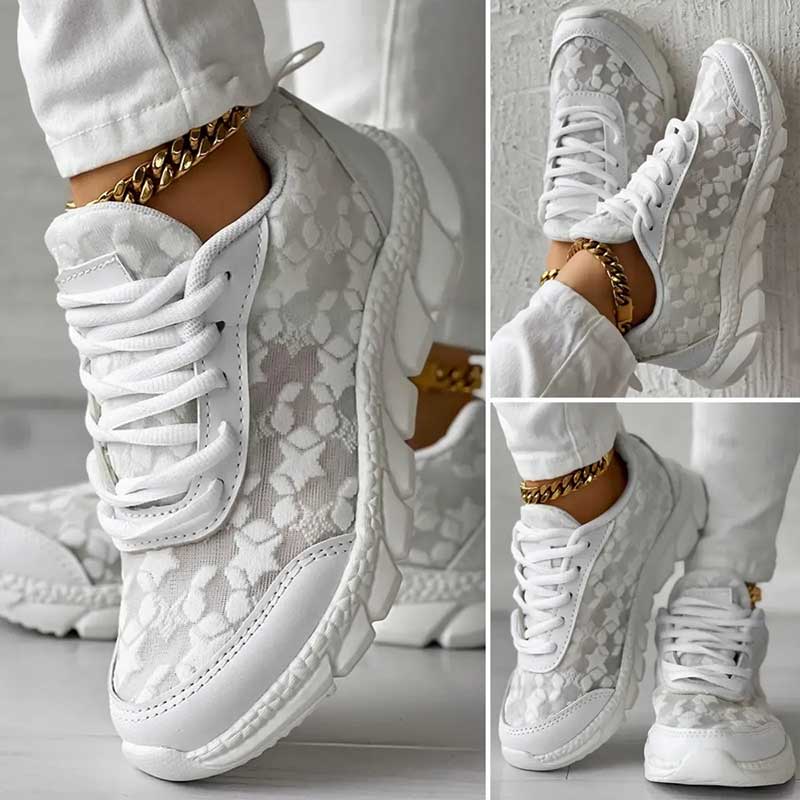 Women's White Fashion Sneakers