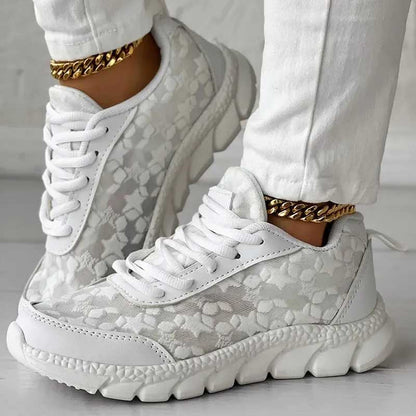 Women's White Fashion Sneakers