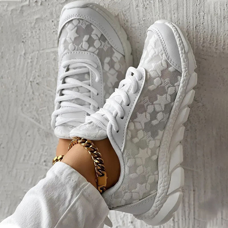 Women's White Fashion Sneakers