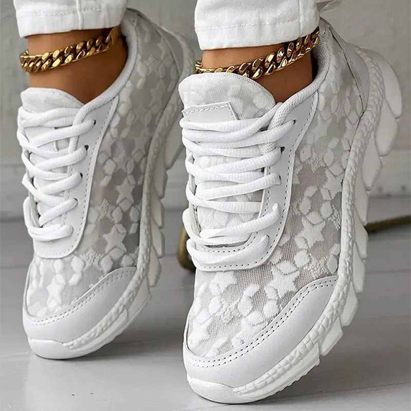 Women's White Fashion Sneakers