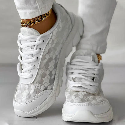 Women's White Fashion Sneakers