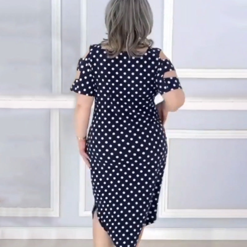 Women's Polka Dot Off Shoulder Dress