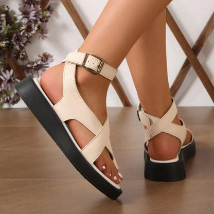 Women's  Adjustable Ankle Buckle Crossover Sandals