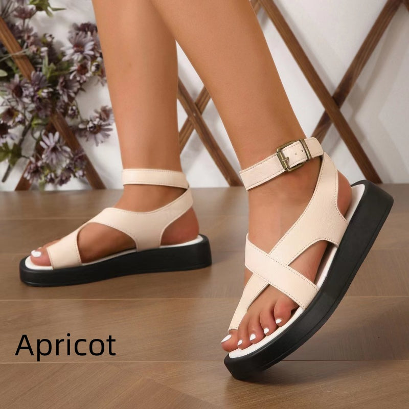 Women's  Adjustable Ankle Buckle Crossover Sandals