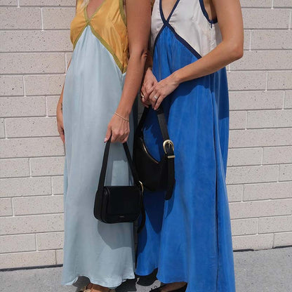 V Neck Maxi Sleeveless Dress