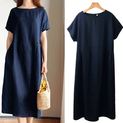 Comfort in life, linen cotton dress