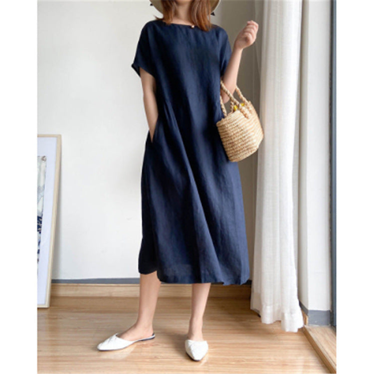 Comfort in life, linen cotton dress