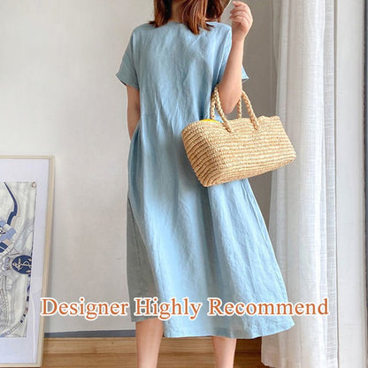 Comfort in life, linen cotton dress