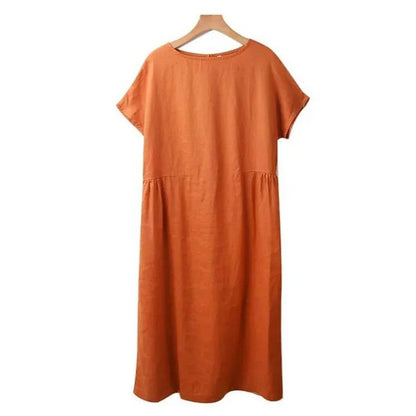 Comfort in life, linen cotton dress