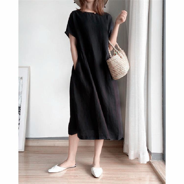 Comfort in life, linen cotton dress