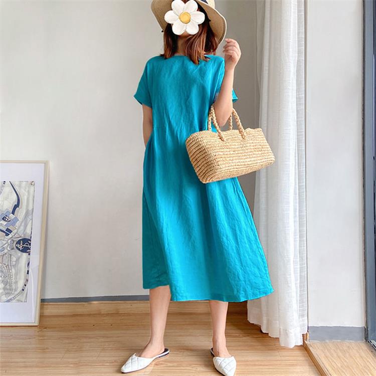 Comfort in life, linen cotton dress