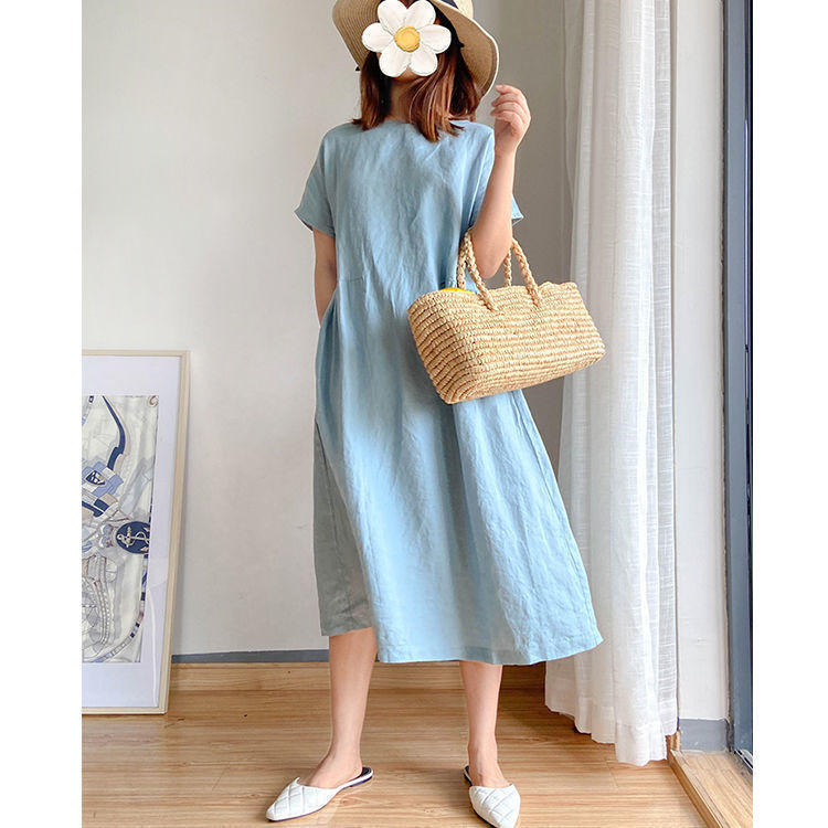 Comfort in life, linen cotton dress