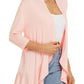 Solid color cardigan stretch blazer