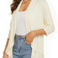 Solid color cardigan stretch blazer