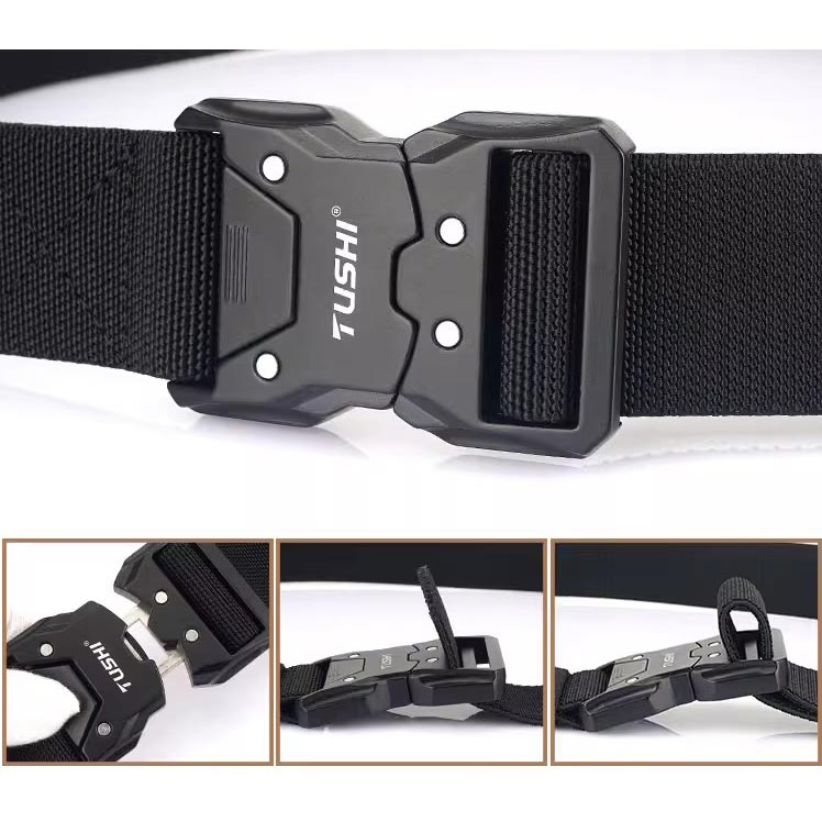 😎Nice gift! Tactical elasticated belt with quick-release buckle✨