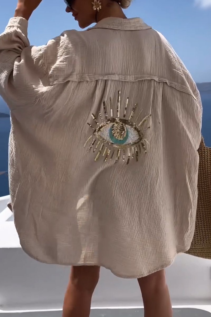 🎁2024 New Casual Sequin Beaded Shirt