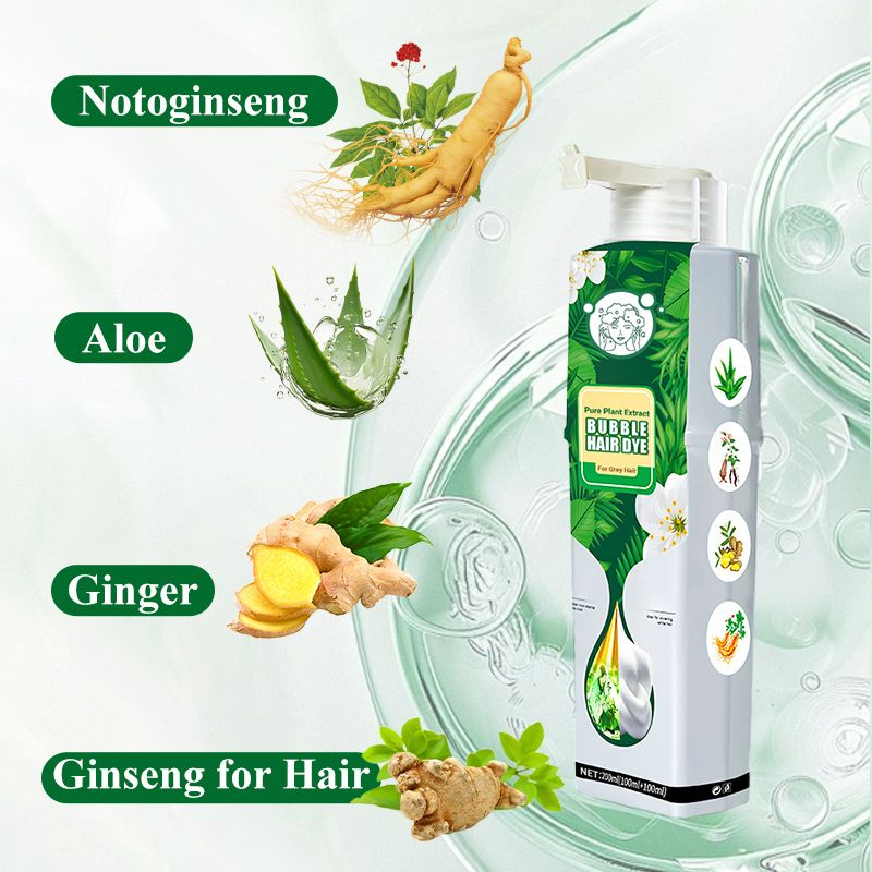 Pure Plant Extract Bubble Hair Dye For Gray Hair