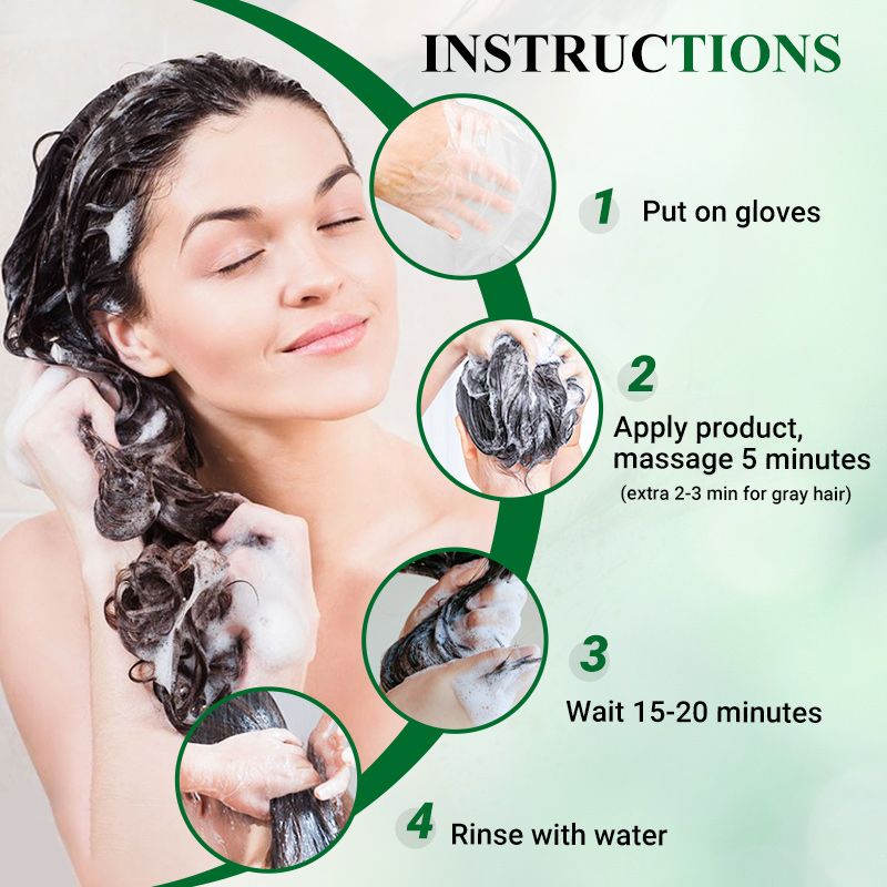 Pure Plant Extract Bubble Hair Dye For Gray Hair