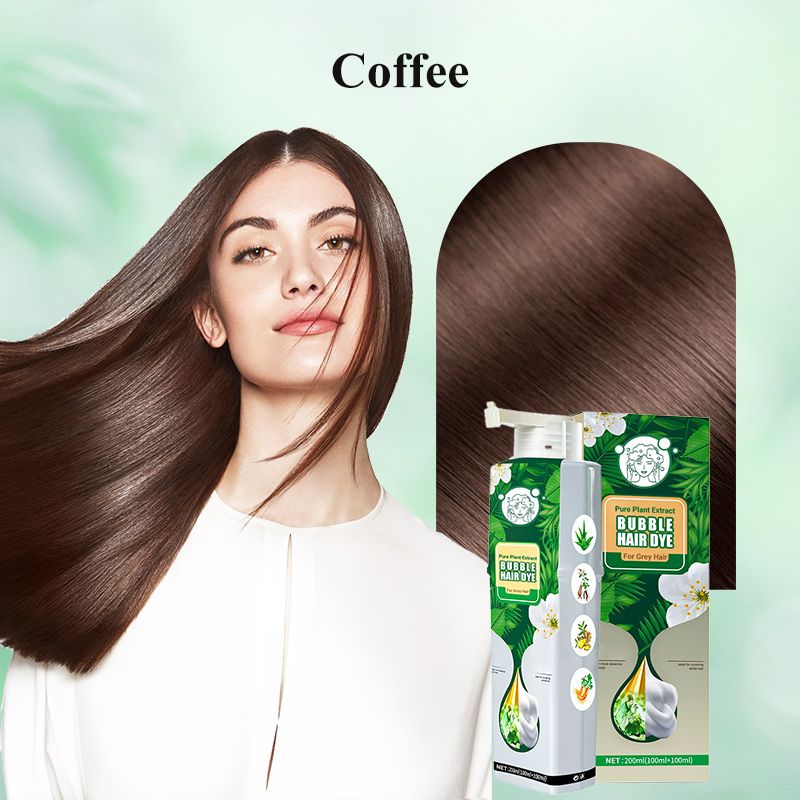 Pure Plant Extract Bubble Hair Dye For Gray Hair