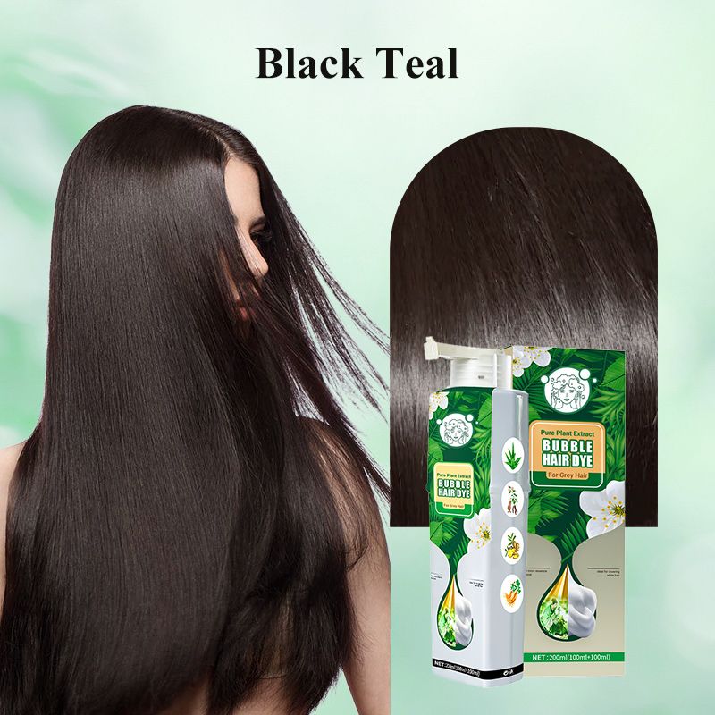 Pure Plant Extract Bubble Hair Dye For Gray Hair