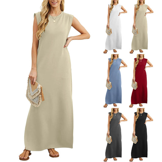 Free shipping on one piece too🔥Women Loose Split Wrinkle-Free Long Dress