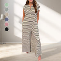 Women's Striped Casual Jumpsuit