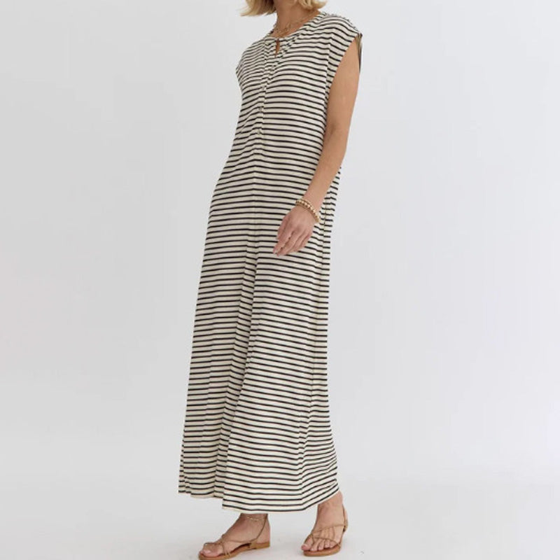 Women's Striped Casual Jumpsuit