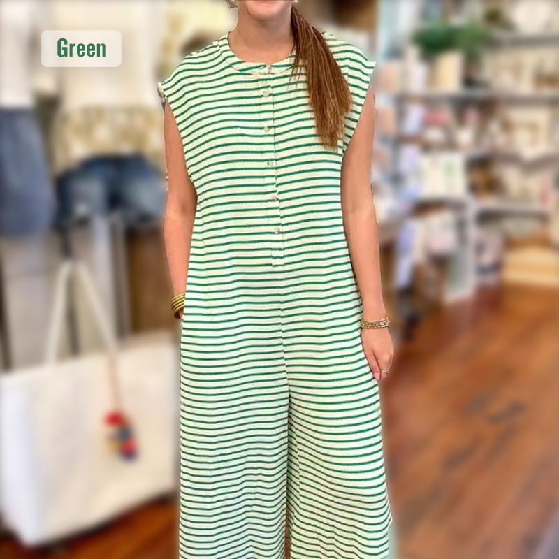 Women's Striped Casual Jumpsuit