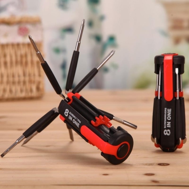 8-in-1 screwdriver with LED torch