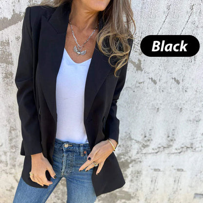 Fashionable Solid Color Long-Sleeve Blazer