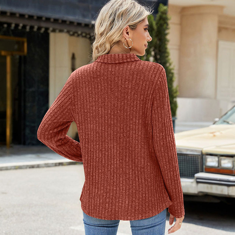 Women's Collared V-Neck Sweater