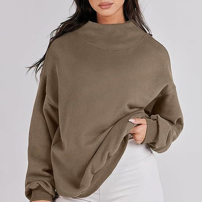 Women's Mock Neck Long Sleeve Pullover Sweatshirt💝💖New arrival-49% OFF