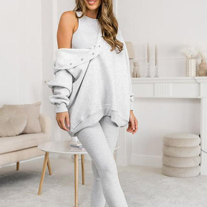 💥New Arrival🏆Hooded Casual and Comfortable Sweatshirt Three-Piece Set