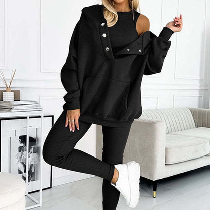 💥New Arrival🏆Hooded Casual and Comfortable Sweatshirt Three-Piece Set