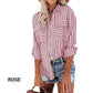 Casual Striped Button-Up Shirt